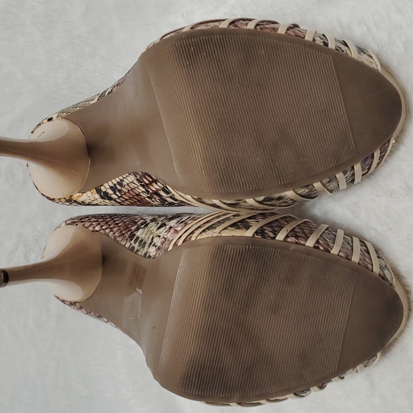 WILD DIVA Open toe animal print high heel shoes 8.5 (Ss33) - Picture 5 of 8